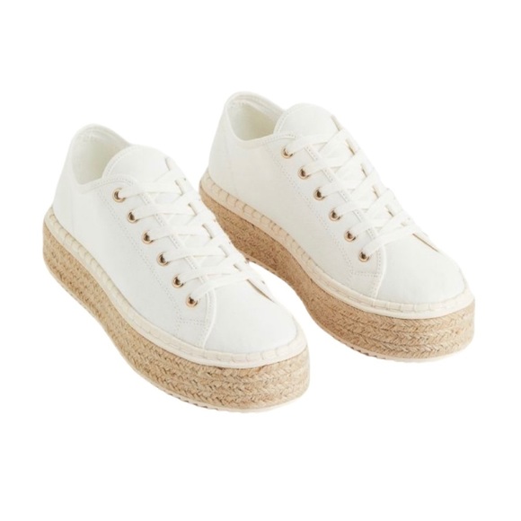 H&M Shoes - SOLD: H&M White Espadrille Sneakers - Size 8 US / 39